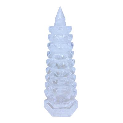 China China Economic Custom Design Natural High Quality Crystal Wenchang Tower For Healing for sale