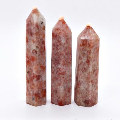 China Natural Simple Acute Transparent Rock Crystal Healing China Smokey Quartz Crystal Energy Column Smokey Quartz Points For Decoration for sale