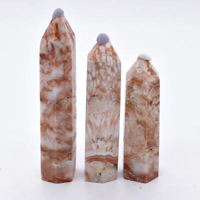 China China Wholesale Reiki Healing Gemstone Crystal Polishing Tower Wand Point Natural Agate Towers High Quality Natural Point Towers Gift for sale