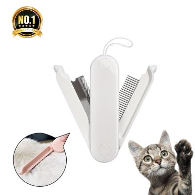 China Stabilized Pet Foods Viable For Dog Steel Hair Remove Flea Lice Remover Metal Comb Pet Cleaning And Grooming Products Set for sale