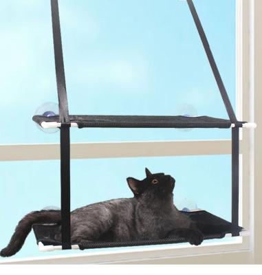 China Cat Bed Cat Hammock Pet Window Mounted Breathable Cat Bed For Window Wall Mounted Hammock for sale