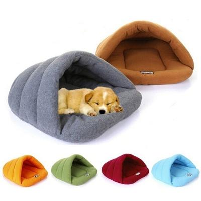 China 6 Colors Soft Viable Fleece Small Dog Kennel Bed Sofa Sleeping Bag House Puppy Cave Bed Mat Winter Warm Nest Pet for sale