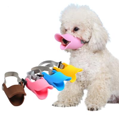 China Viable Pet Supplies Hot Selling Silicone Muzzle Platypus Mouth Mask For Dog Safety Adjustable Mouth Cover Dog Supplies for sale