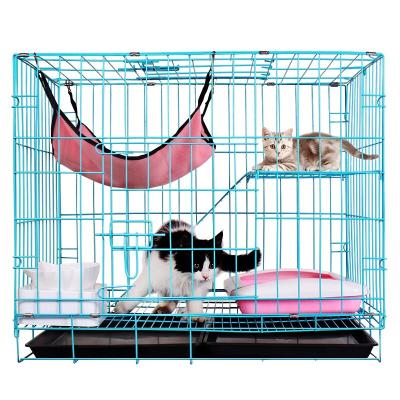 China 2021 Hot Selling Breathable Folding Indoor Pet Cage With Ladder Wire Cage for sale