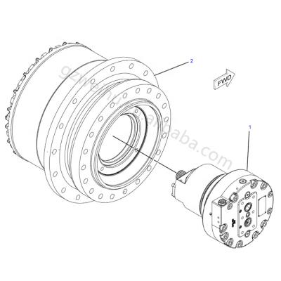 China DRIVE GP-FINAL Made In China Travel Reduction Gearbox 199-4579 For Caterpillar 330c Excavator Spare Parts for sale