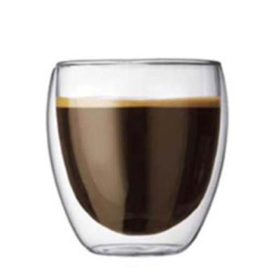 China Borosilicate Glass 3D Novelty Double Layer Glass Juice Milk Cup Beer Coffee Viable Clear Mug for sale