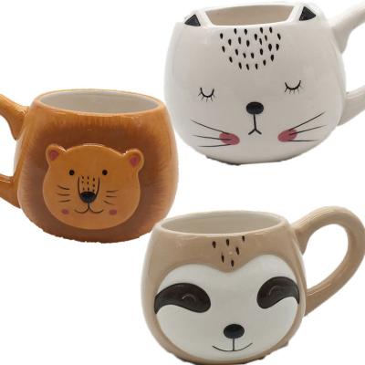 China CREATIVE Custom 3D Novelty Sloth Coffee Mug Animal Mugs Funny Ceramic Mugs for sale