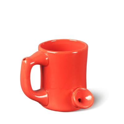 China Herb Coffee Mug Wholesale Novelty Pipe CREATIVE Ceramic Mug for sale