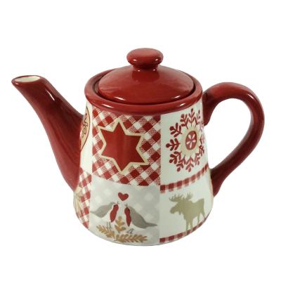 China Creative Christmas Ceramic Mug Coffee Mug Full Glazed Right For Christmas Porcelain Teapot for sale