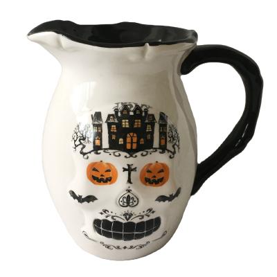 China CREATIVE The Dead Skull Mug Home Decor Halloween Coffee Mug Funny Ceramic Skeleton Drinking Milk Pitcher for sale