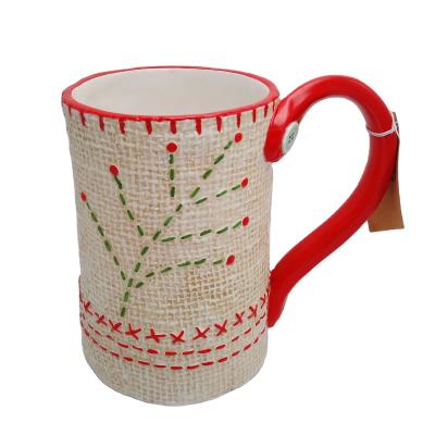 China CREATIVE Christmas Theme Mugs Funny Christmas Tree Shaped Cute Ceramic Coffee Mugs for sale