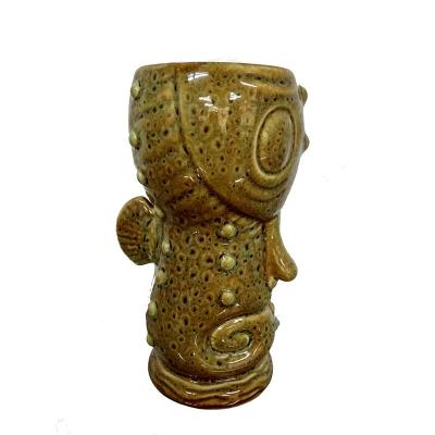 China CREATIVE Terror Tiki Ceramic Mugs Cocktail Cup made to order Tiki Mugs Hawaii Style Bar for sale