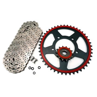 China Quiet/Speed Up/ Wear Resistant Top-quality Complete Racing Motorcycle Sprocket and Chain Sets for Suzuki GSX250R for Suzuki GW250-A/S/F(46T 14T 520-116 Links) for sale