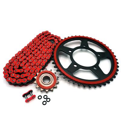 China Quiet/Speed Up/ Wear Resistant Top-quality Complete Racing Motorcycle Sprocket and Chain Sets for Suzuki GW250 (45T 14T 520H XR-Ring 120 Links) for sale