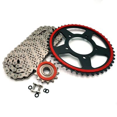 China Quiet/Speed Up/ Wear Resistant Top-quality Complete Racing Motorcycle Sprocket and Chain Sets for Suzuki GSX250R for Suzuki GW250-A/S/F(46T 14T 520-116 Links) for sale