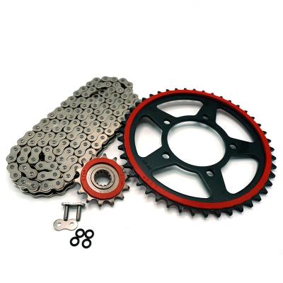 China Quiet/Speed Up/ Wear Resistant Top-quality Complete Racing Motorcycle Sprocket and Chain Set for Suzuki GW250 (45T 14T 520-116 Links) for sale