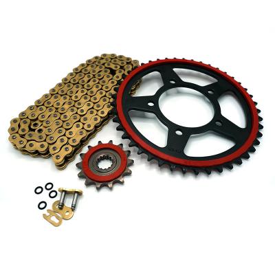 China Quiet/Speed Up/ Wear Resistant Top-quality Complete Racing Motorcycle Sprocket and Chain Sets for Suzuki GW250(45T 14T 520-116 Links) for sale