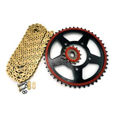 China Quiet/Speed Up/ Wear Resistant Top-quality Racing Motorcycle Sprocket and Chain Sets for Suzuki DL250(47T 14T 520-116 Links) for sale