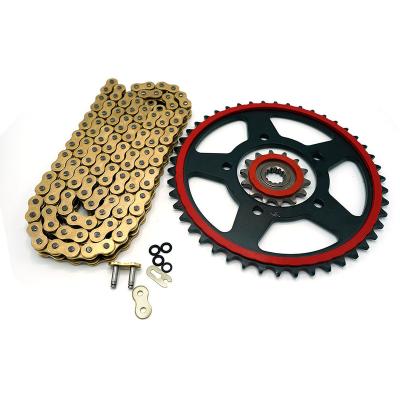 China Quiet/Speed Up/ Wear Resistant Top-quality Racing Motorcycle Sprocket and Chain Set for Suzuki GSX250R Sprocket for Suzuki GW250-A/S/F (46T 14T 520-116 Links) for sale