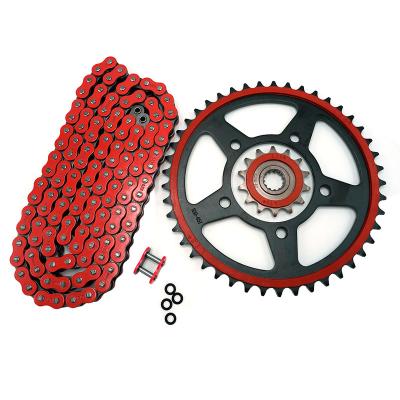 China Quiet/Speed Up/ Wear Resistant Top-quality Complete Racing Motorcycle Sprocket and Chain Sets for Suzuki GW250 (45T 14T 520H XR-Ring 120 Links) for sale