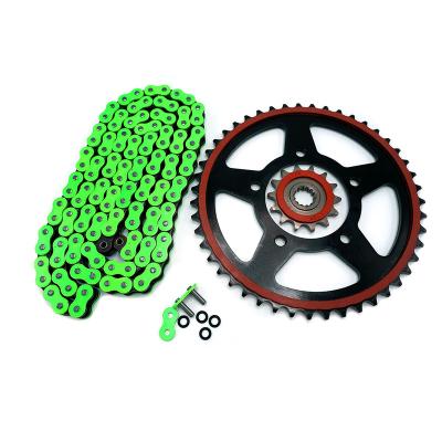 China Quiet/Speed Up/ Wear Resistant Motorcycle Transmissions High-quality Racing Motorcycle Sprocket and Chain Set for Suzuki DL250 (47T 14T 520H XR-Ring 120 Links) for sale