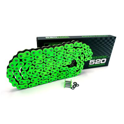 China Quiet/Speed Up/ Wear Resistant Green High Tensile Strengt 520 Chain Racing Motorcycle 520H X-Ring Chain (Recommend Displacement Within1000CC) for sale