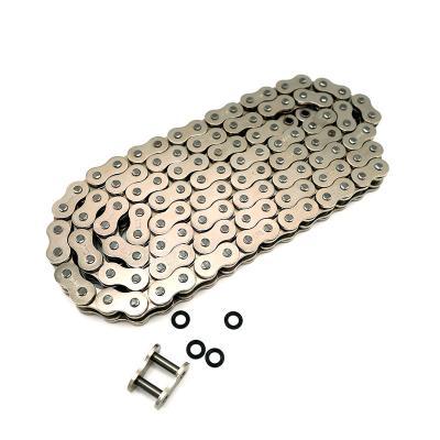 China Quiet/Speed Up/ Wear Resistant Factory Direct Sales Racing Motorcycle 520 Chain 520H X-ring Chain for Suzuki GW250 GW250A/S/F DL250 GSX250R (120 Links) Silver for sale