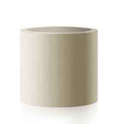 China Modern 8.7 Inch Powder Coated Countertop Around Beige Planter Pot for sale