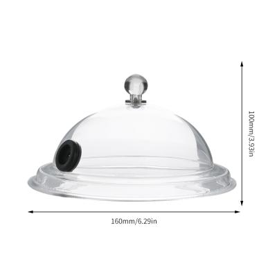 China 6 Inch Smoking Gun Dome Cover Smoke Infuser Bell Lid Plastic Easily Cleaned Dome Cover For Food for sale