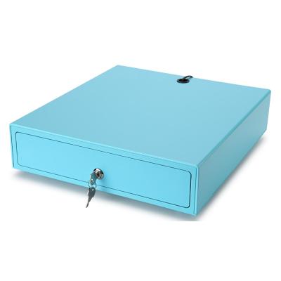 China Blue color 330 stylish pos bill coins tray heavy duty cash drawer register for restaurant and jewel shopes supermarket for sale