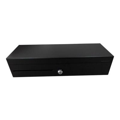 China Black Color Flip-top Flip Top Cash Drawer 8 Coins Cash Register Drawer RJ12 Electronic Money Box for POS Teminal System for sale