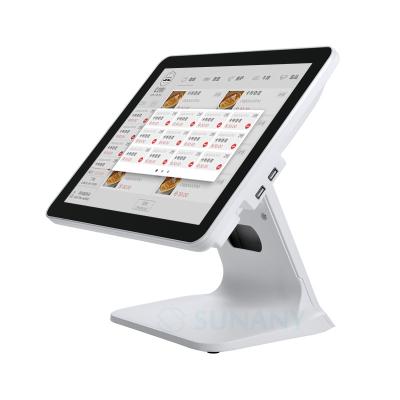 China Hot selling Restaurant 15'' touch screen point of sale machine single screen J1900 windows EPOS system for sale