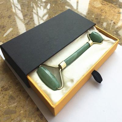 China China Double Roller Jade Massager Stones Semi-Precious Stones Facial Slimming Massage Stones Green Aventurine Facial Roller for sale