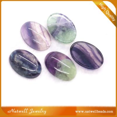 China Ceramic Wholesale AAA Grade Loose Gemstone Purple Fluorite Cabochon for sale