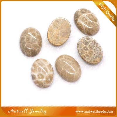 China Factory Price Ceramic Fossil Coral Gemstone Loose Cabochons for sale