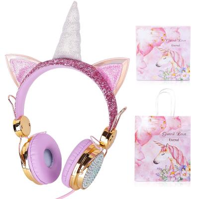 China New Cute 2021 MIC 2021 Children's Computer Gaming Headset Foldable Headphone Children's PC Earphone Earphone Girl Earphones for sale