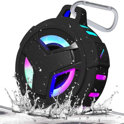 China 4 inch radio cycling led speakers ipx7 lightweight outdoor waterproof wireless portable mini blue speaker for sale