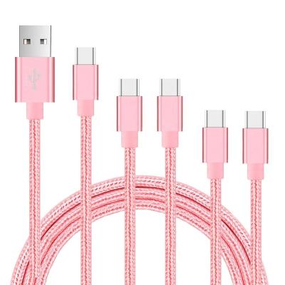 China Type C Cable, Nylon Braided Fast Charging Cable, Transmission Mobile Phone Cable Compatible with Galaxy Note LG ONEPLUS USB C Data Cable for sale