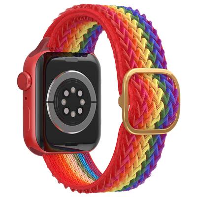 China Realease Replcement Watch Band Quick Stretch Buckle Nylon Strap For Apple Watch 45mm 41mm 44MM 40MM 42MM 38MM Elastic Band For Series 7/6/5/4/3/2/1/ iWatch OS for sale