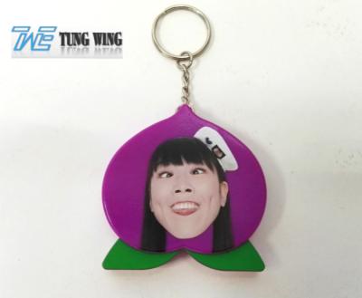 China Pêssego roxo bonito Keyring musical dado forma, Keychain de fala feito sob encomenda à venda