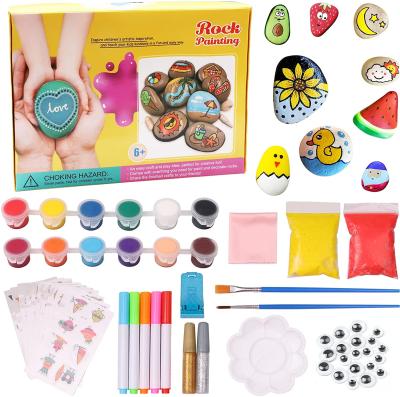 China Safety Non-Toxic Rock Paints for Kid Creativity Drawing Toy Rock Painting Kit for sale