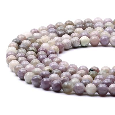 China Fashionable.Popular.Ladies 34 Stone Lilac Beads Natural Round Stone Beads Loose Beads For DIY Crafts Bracelet Jewelry Making for sale