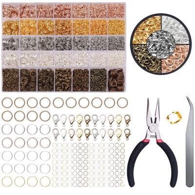 China Mending Jewelry Kit Findings Jewelry Making Open Ring Lobster Clasp Earring, Open Tweezer Jump Ring, Silver And Gold Plated Fashion Jewelry Findings Alloy Jewelry Findings for sale