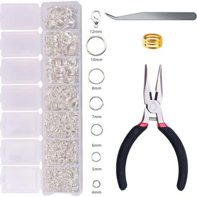 China Mending Jewelry Kit Findings Jewelry Making Earring Amazon Best Selling Ring Lobster Clasp Open, Tweezers, Silver and Gold Jump Ring 6mm Jump Rings 10mm Silver for sale