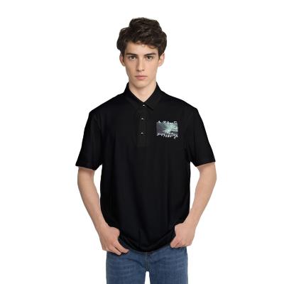 China Wholesale Price Black Luxury T-shirt 100%mercerized Cotton Men's Breathable Polo Shirt for sale