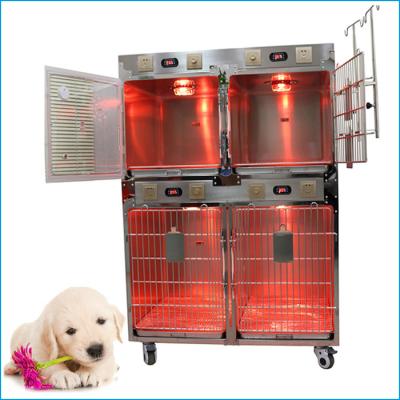 China Hospital Medical Equipment ICU Stainless Steel Cages Vet Veterinary Oxygen Cage For Dog Cat Vet Clinic 1850*1220*700mm for sale