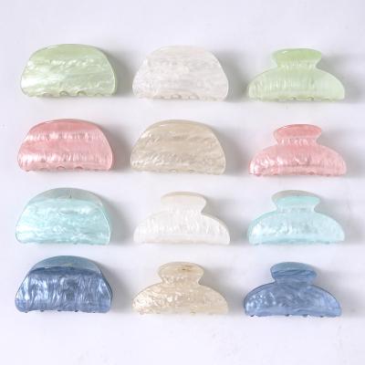 China Fashionable Customize Custom Glitter Hair Clip Acrylic Marble Hair Claw for sale