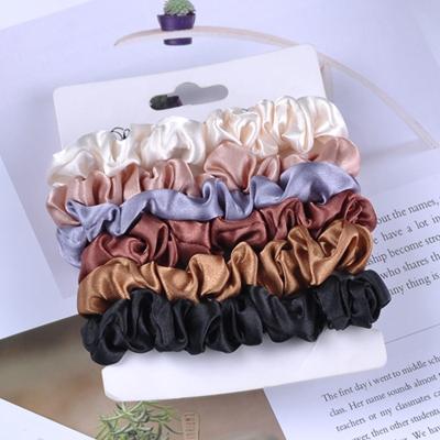 China Fashionable Hair Scrunchies 4/6 Pcs/Set Woman Fashion Scrunchies Velvet Hair Ties Girls Elastic Band Ponytail Holders Elastic Band Hair Accessories for sale