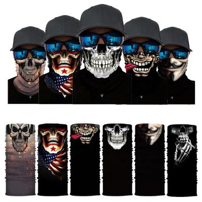 China Promotional Bandana Elastic Custom Bandanas Wholesale Headwear Skull Sun Protection Face Mask Headgear Bandana for sale