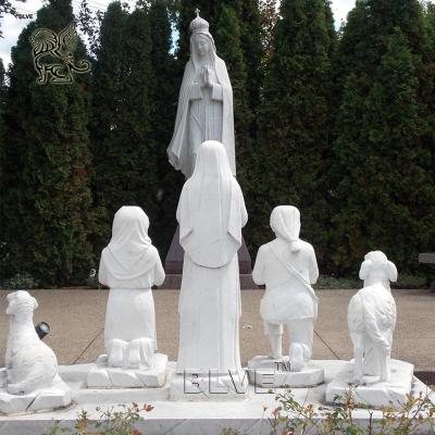 China Religious Stone Virgin Maria Mary Statues Our Lady Marble Fatima Statue For Outdoor Of Islamism Life Size Traditional From BLVE for sale